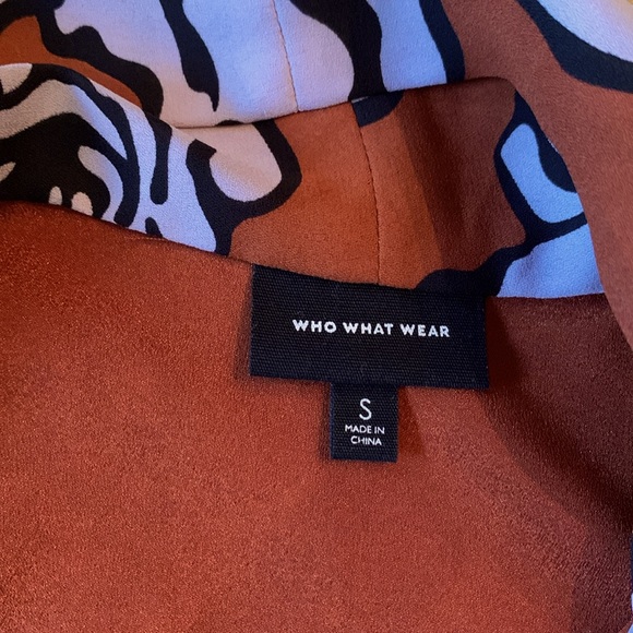 Who What Wear Floral Tie Neck Dress - Picture 9 of 10